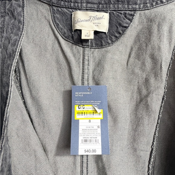 Universal Thread Gray Washed Button-Front Dress - Picture 2 of 3